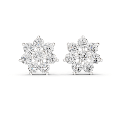 Round Cut Diamond Yellow Gold 14 K Earring For Wommen |pure carat