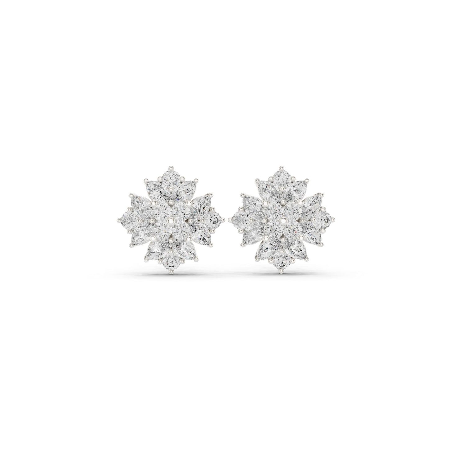 Round / MRQ Cut Diamond Rose Gold 14 K Earring For Wommen |pure carat