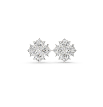 Round / MRQ Cut Diamond Rose Gold 14 K Earring For Wommen |pure carat