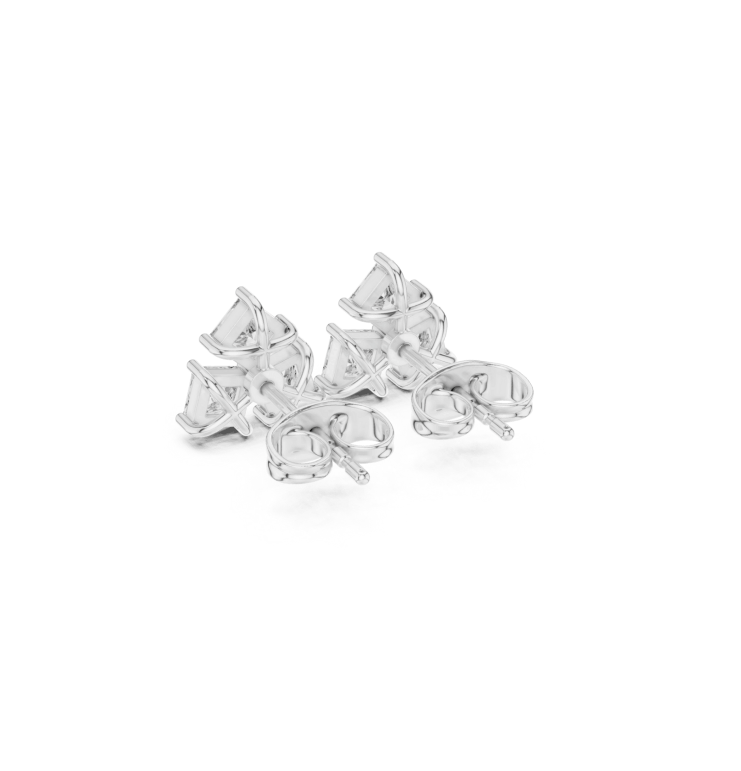 Princess Cut Diamond Yellow Gold 14 K Earring For Wommen |pure carat