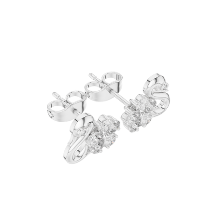 Round Cut Dimound Earring 14 K Gold For Wommen Earring -pure carat