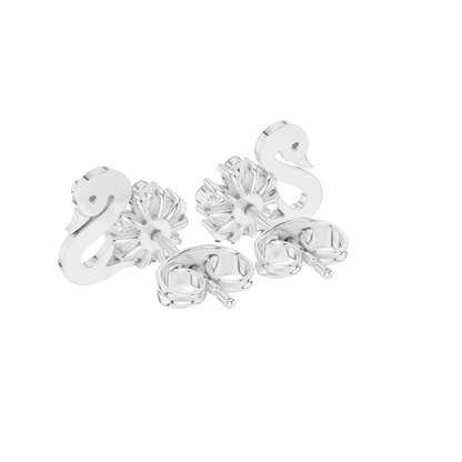 Round Cut Dimound Earring 14 K Gold For Wommen Earring -pure carat