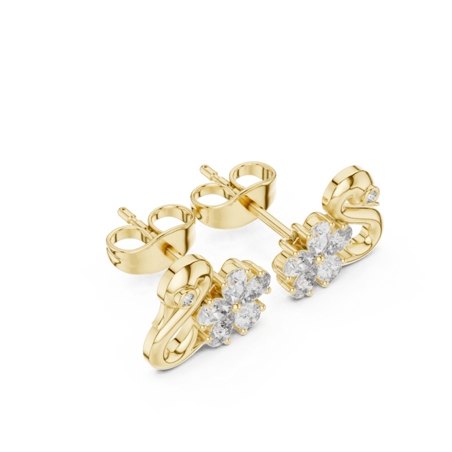 14K Gold 0.47 Ct Lab-Grown Diamond Earrings for Women | Elegant Fine Jewelry | Everyday & Party Wear