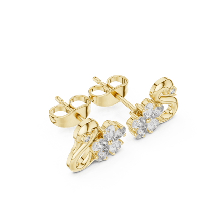 14K Gold 0.47 Ct Lab-Grown Diamond Earrings for Women | Elegant Fine Jewelry | Everyday & Party Wear