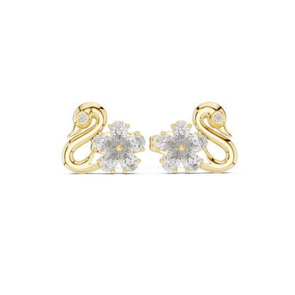 14K Gold 0.47 Ct Lab-Grown Diamond Earrings for Women | Elegant Fine Jewelry | Everyday & Party Wear