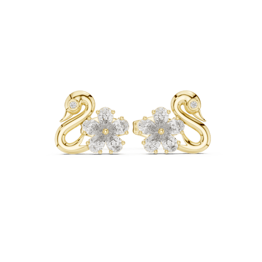 14K Gold 0.47 Ct Lab-Grown Diamond Earrings for Women | Elegant Fine Jewelry | Everyday & Party Wear