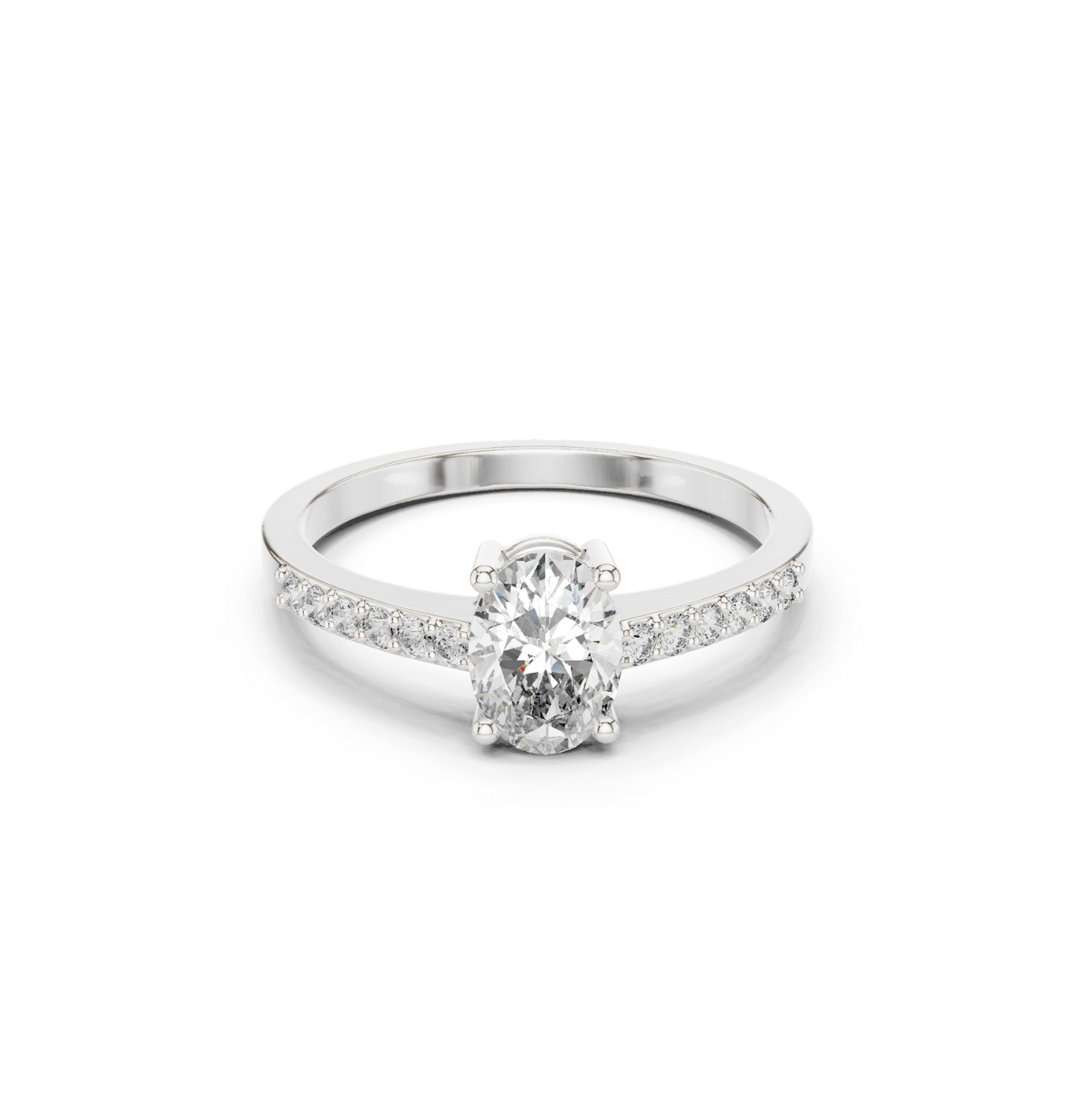 Round / Oval Cut Diamond Ring 14 K Pink Ring For Wommen |pure carat