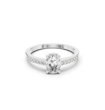 Round / Oval Cut Diamond Ring 14 K Pink Ring For Wommen |pure carat