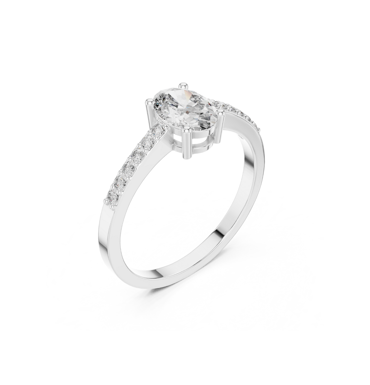 Round / Oval Cut Diamond Ring 14 K Pink Ring For Wommen |pure carat