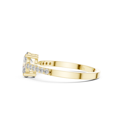 Round / Oval Cut Diamond Ring 14 K Pink Ring For Wommen |pure carat