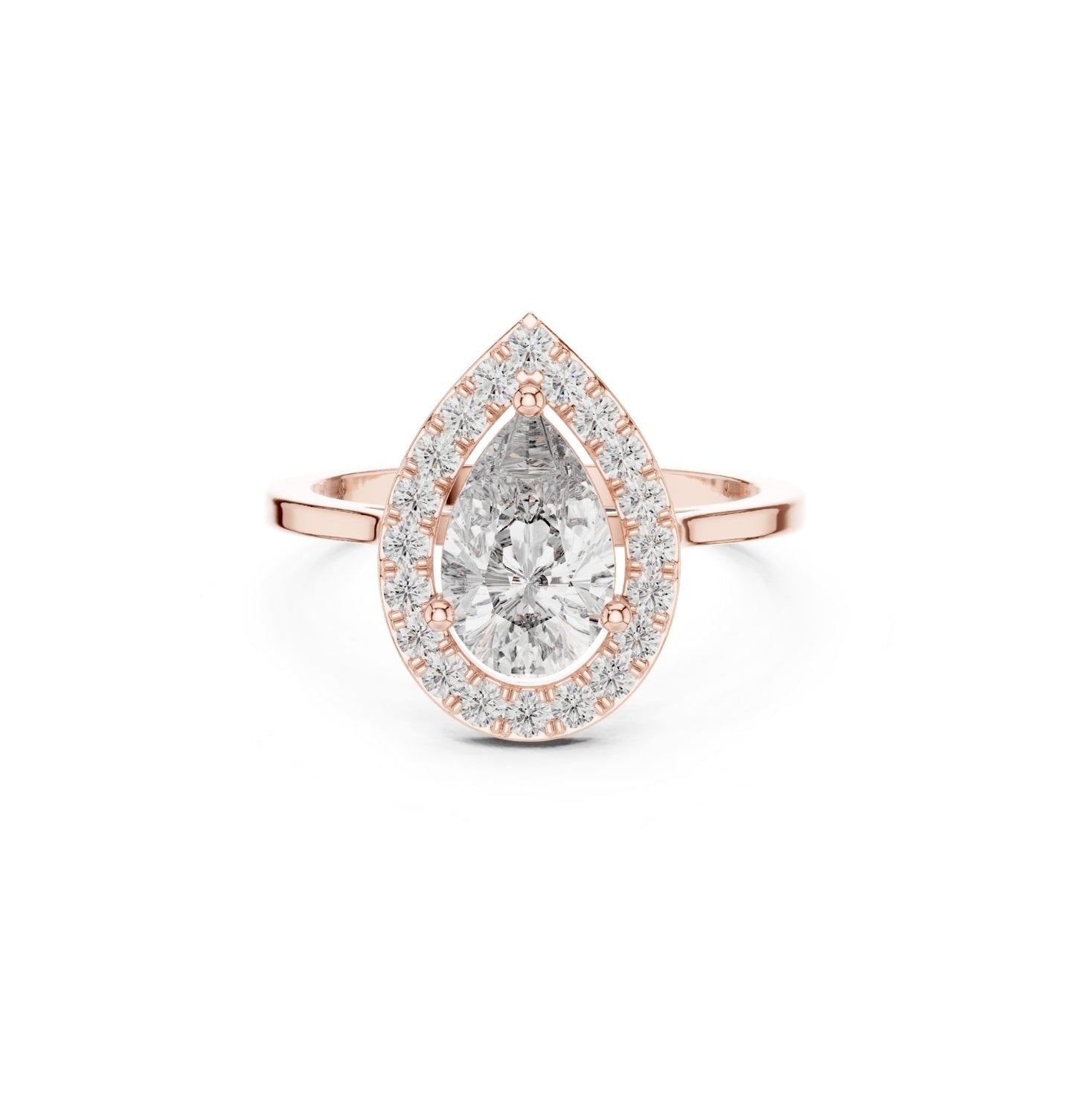 Round / PRS  Cut Diamond Yellow Gold 14 K Ring For Wommen |pure carat