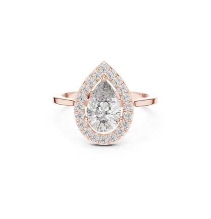 Round / PRS  Cut Diamond Yellow Gold 14 K Ring For Wommen |pure carat