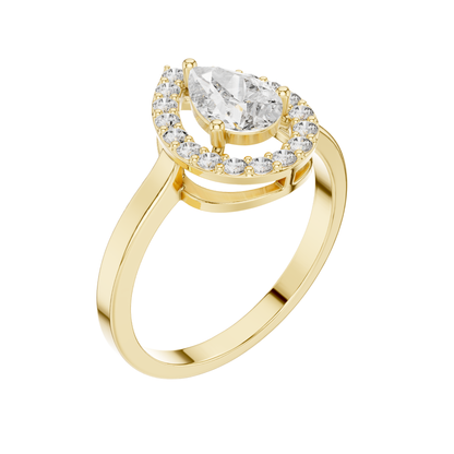 Prs/Round  Cut Dimound Ring 14 K Gold Ring For Wommen - pure carat