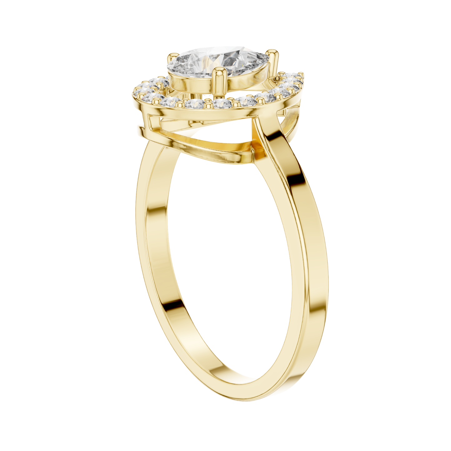Prs/Round  Cut Dimound Ring 14 K Gold Ring For Wommen - pure carat