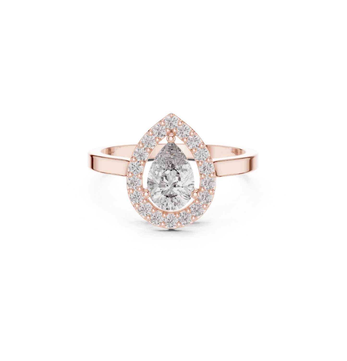 Round / PRS Cut Diamond Rose Gold 14 K Ring For Wommen |pure carat