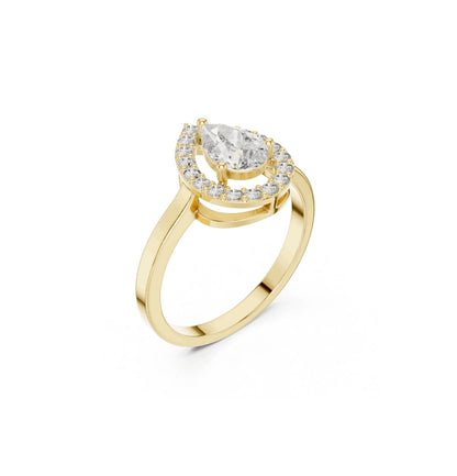 Round / PRS Cut Diamond Rose Gold 14 K Ring For Wommen |pure carat