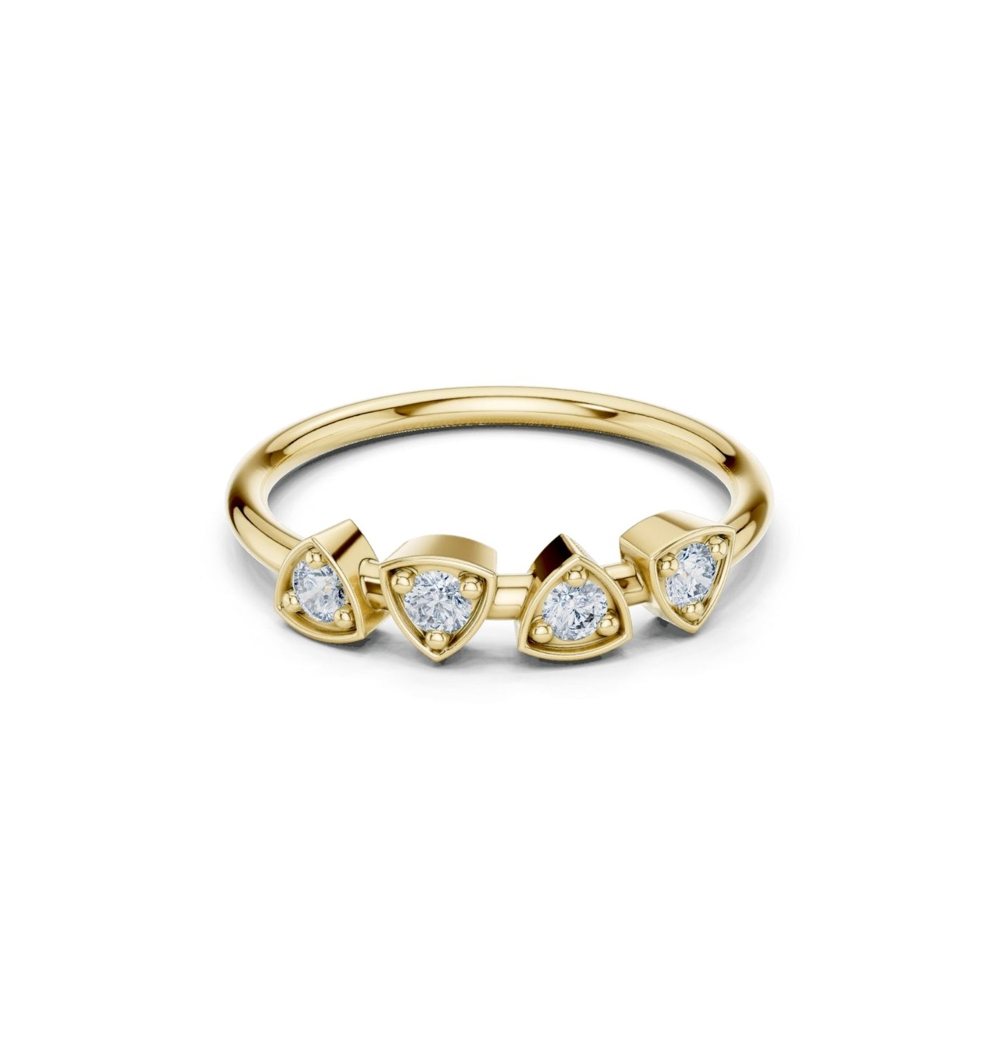 Round Cut Diamond Yellow Gold 14 K Ring For Wommen |pure carat