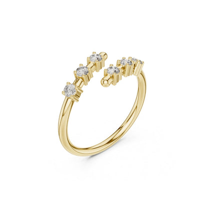 Round Cut Diamond Yellow Gold 14 K Ring For Wommen |pure carat