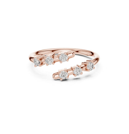 Round Cut Diamond Yellow Gold 14 K Ring For Wommen |pure carat