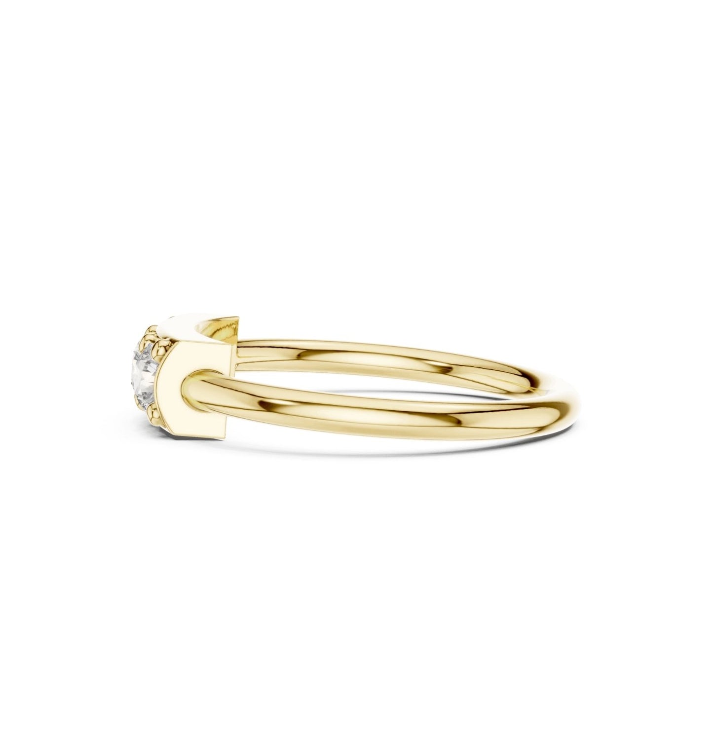 Round Cut Diamond Yellow Gold 14 K Ring For Wommen |pure carat