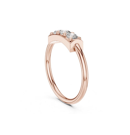 Round Cut Diamond Yellow Gold 14 K Ring For Wommen |pure carat