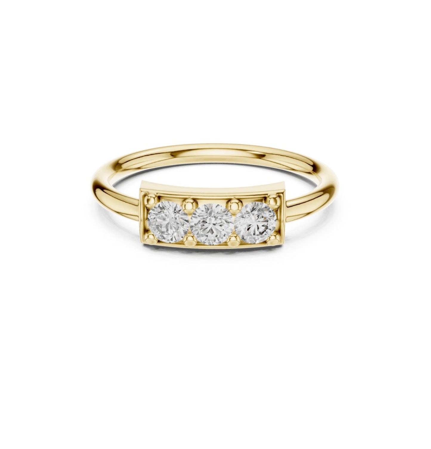 Round Cut Diamond Yellow Gold 14 K Ring For Wommen |pure carat