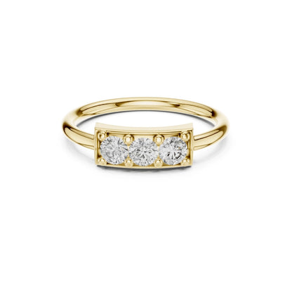 Round Cut Diamond Yellow Gold 14 K Ring For Wommen |pure carat
