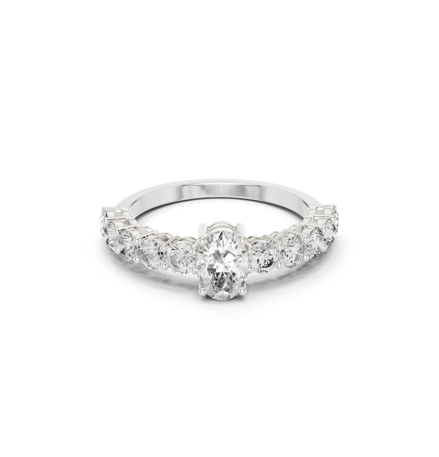 Round / Oval Cut Diamond Pink Gold 14 K Ring For Wommen |pure carat