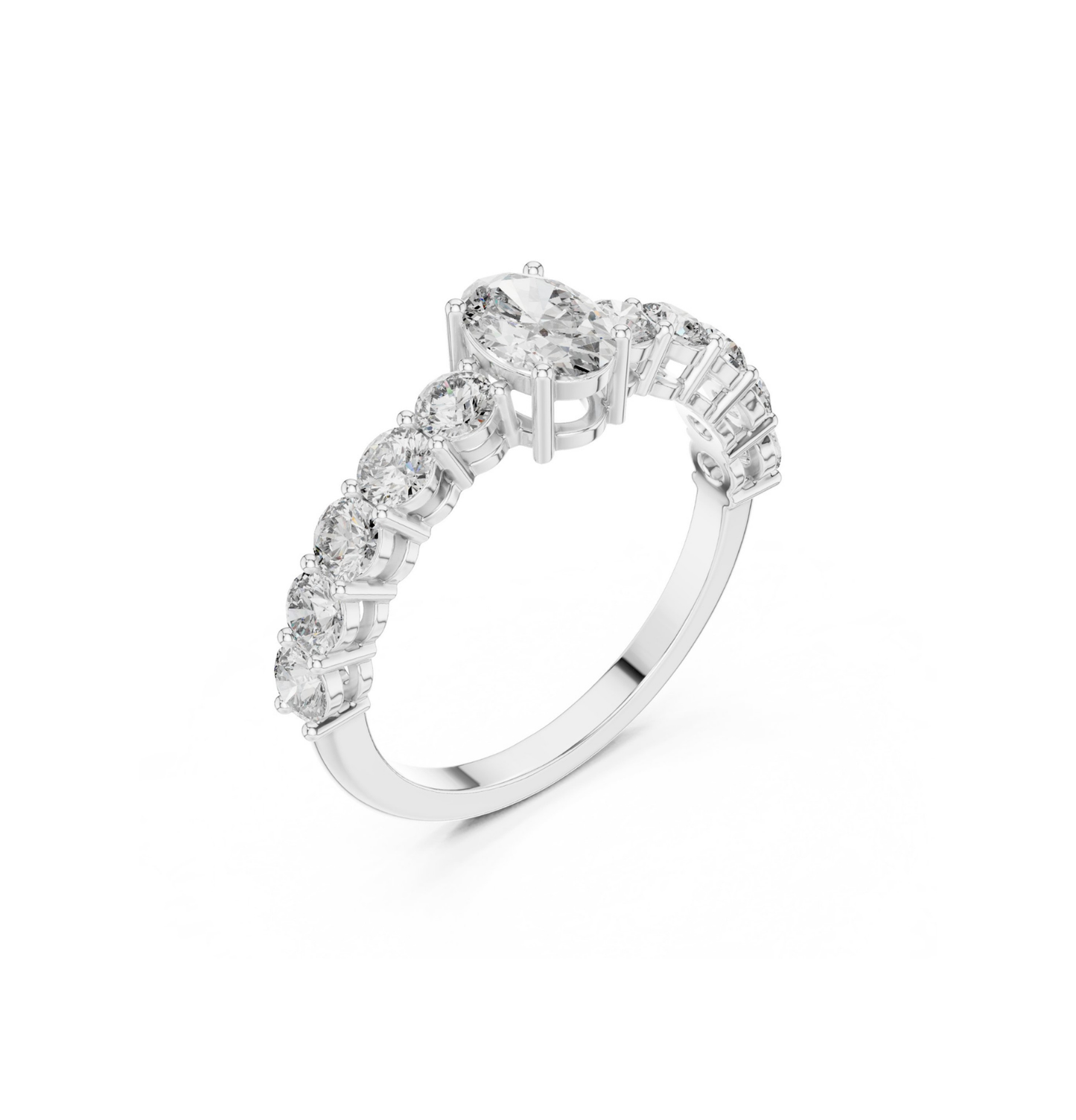 Round / Oval Cut Diamond Pink Gold 14 K Ring For Wommen |pure carat