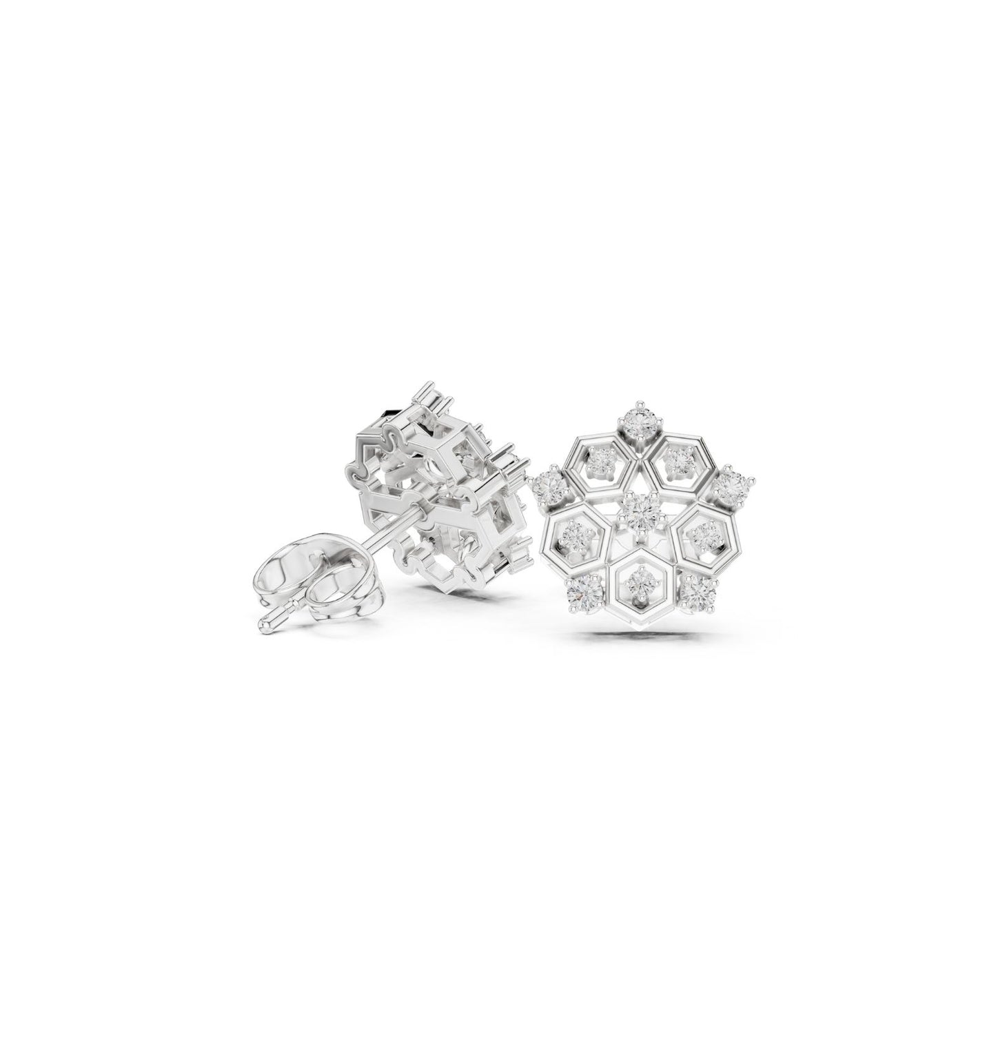 Round Cut Diamond Yellow Gold 14 K Earring For Wommen |pure carat
