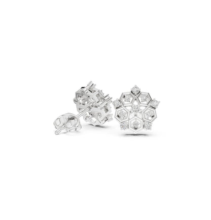 Round Cut Diamond Yellow Gold 14 K Earring For Wommen |pure carat
