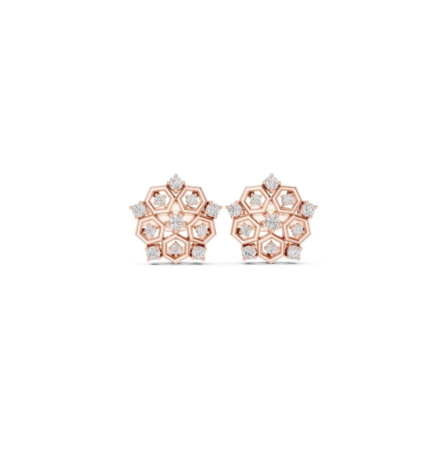 Round Cut Diamond Yellow Gold 14 K Earring For Wommen |pure carat