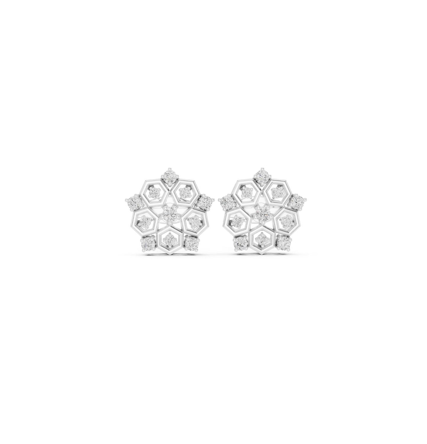 Round Cut Diamond Yellow Gold 14 K Earring For Wommen |pure carat