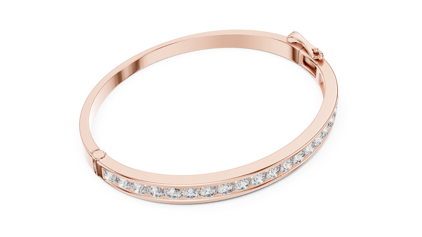 18K Yellow Gold Round Lab-Grown Diamond Bracelet for Women - Everyday Wear - Pure Carat