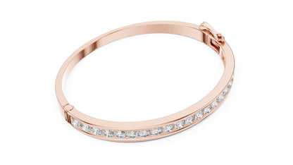 18K Yellow Gold Round Lab-Grown Diamond Bracelet for Women - Everyday Wear - Pure Carat