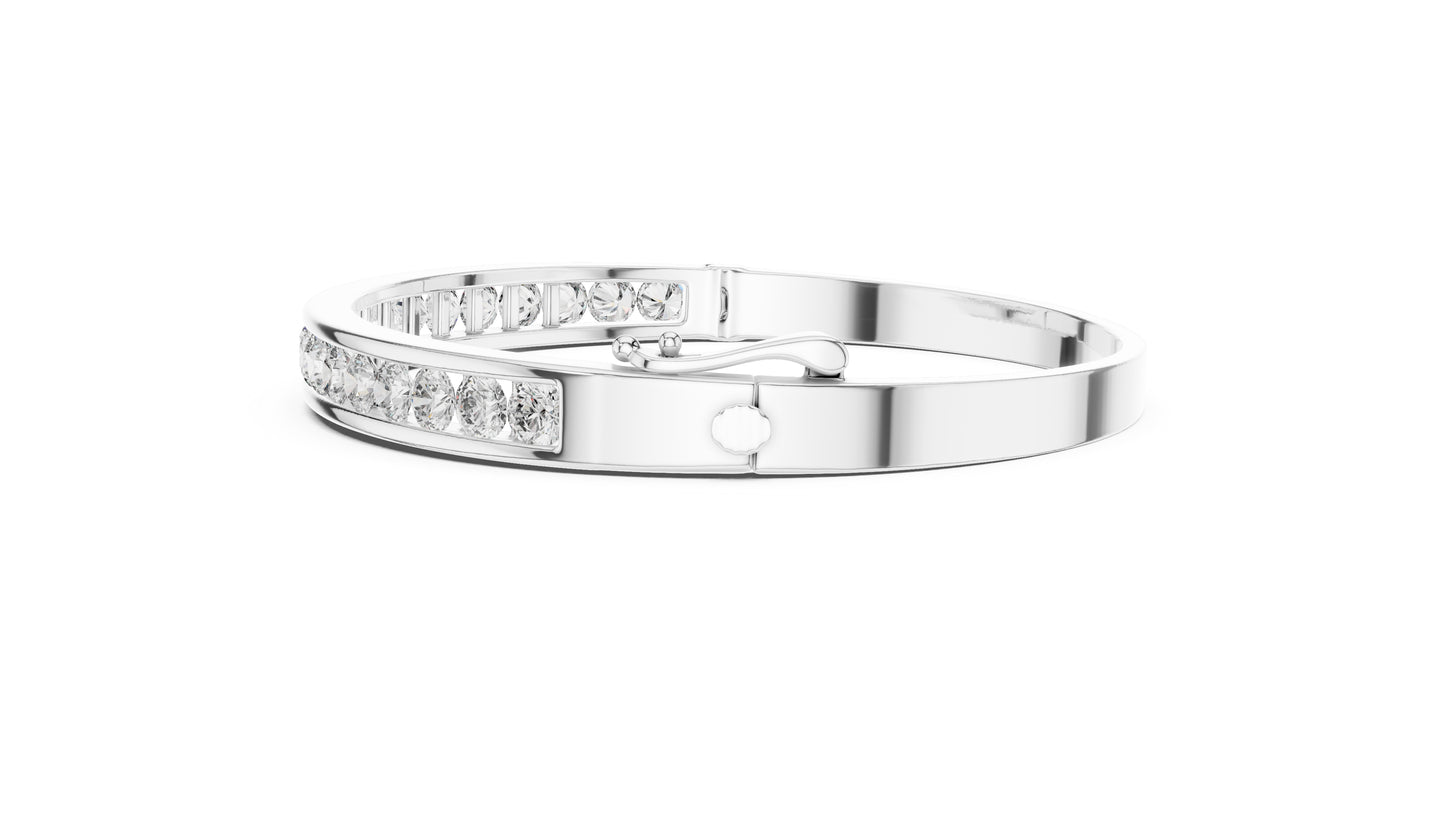 18K Yellow Gold Round Lab-Grown Diamond Bracelet for Women - Everyday Wear - Pure Carat