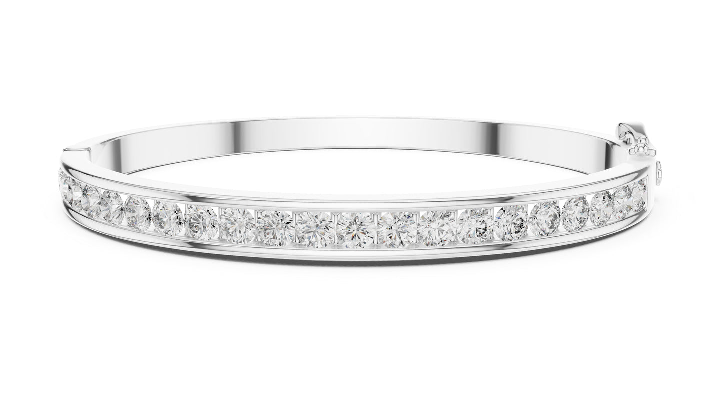 18K Yellow Gold Round Lab-Grown Diamond Bracelet for Women - Everyday Wear - Pure Carat