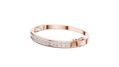18K Yellow Gold Round Lab-Grown Diamond Bracelet for Women - Everyday Wear - Pure Carat