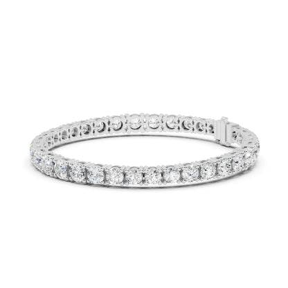 Round Lab-Grown Diamond Bracelet in 14K White Gold - Bridal Jewellery - Pure Carat