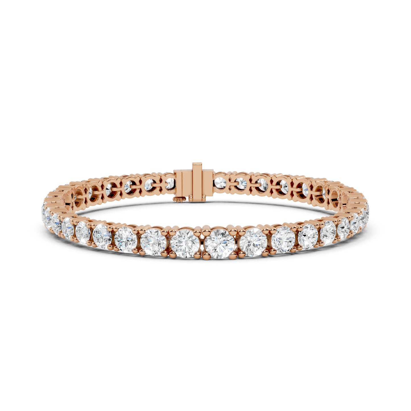 Round Lab-Grown Diamond Bracelet in 14K White Gold - Bridal Jewellery - Pure Carat