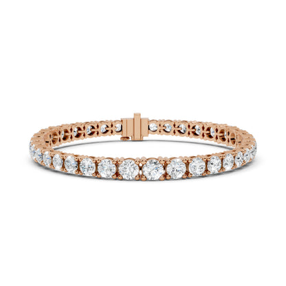 Round Lab-Grown Diamond Bracelet in 14K White Gold - Bridal Jewellery - Pure Carat