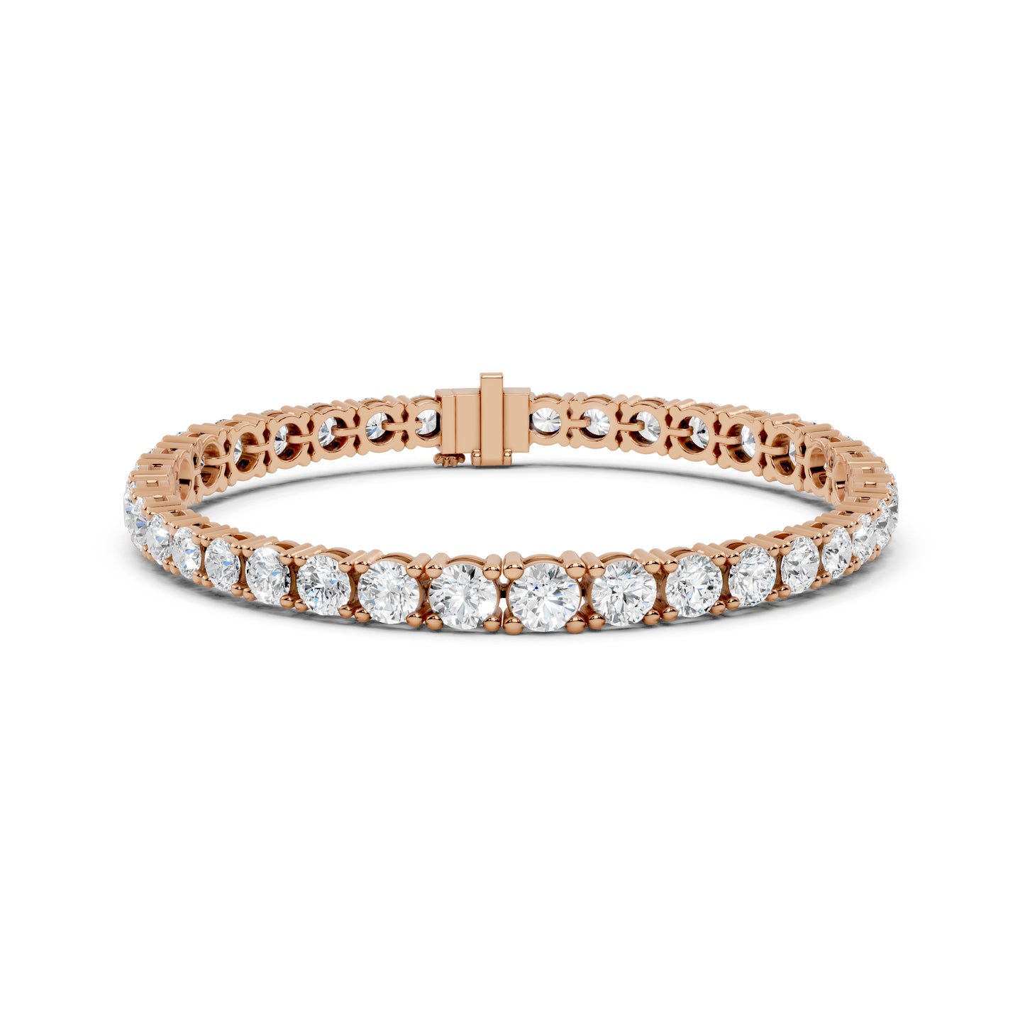 Round Lab-Grown Diamond Bracelet in 14K White Gold - Bridal Jewellery - Pure Carat