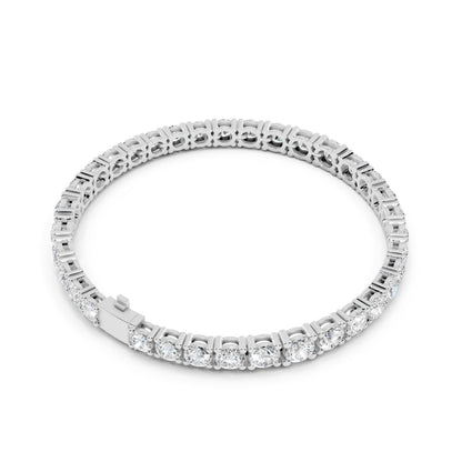 Round Lab-Grown Diamond Bracelet in 14K White Gold - Bridal Jewellery - Pure Carat