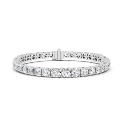 Round Lab-Grown Diamond Bracelet in 14K White Gold - Bridal Jewellery - Pure Carat