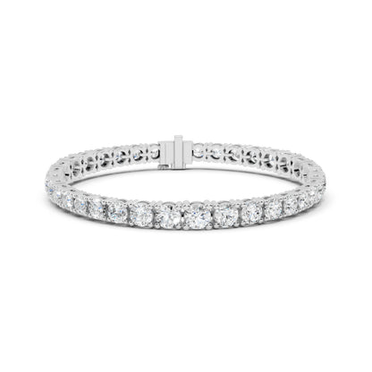 Round Lab-Grown Diamond Bracelet in 14K White Gold - Bridal Jewellery - Pure Carat