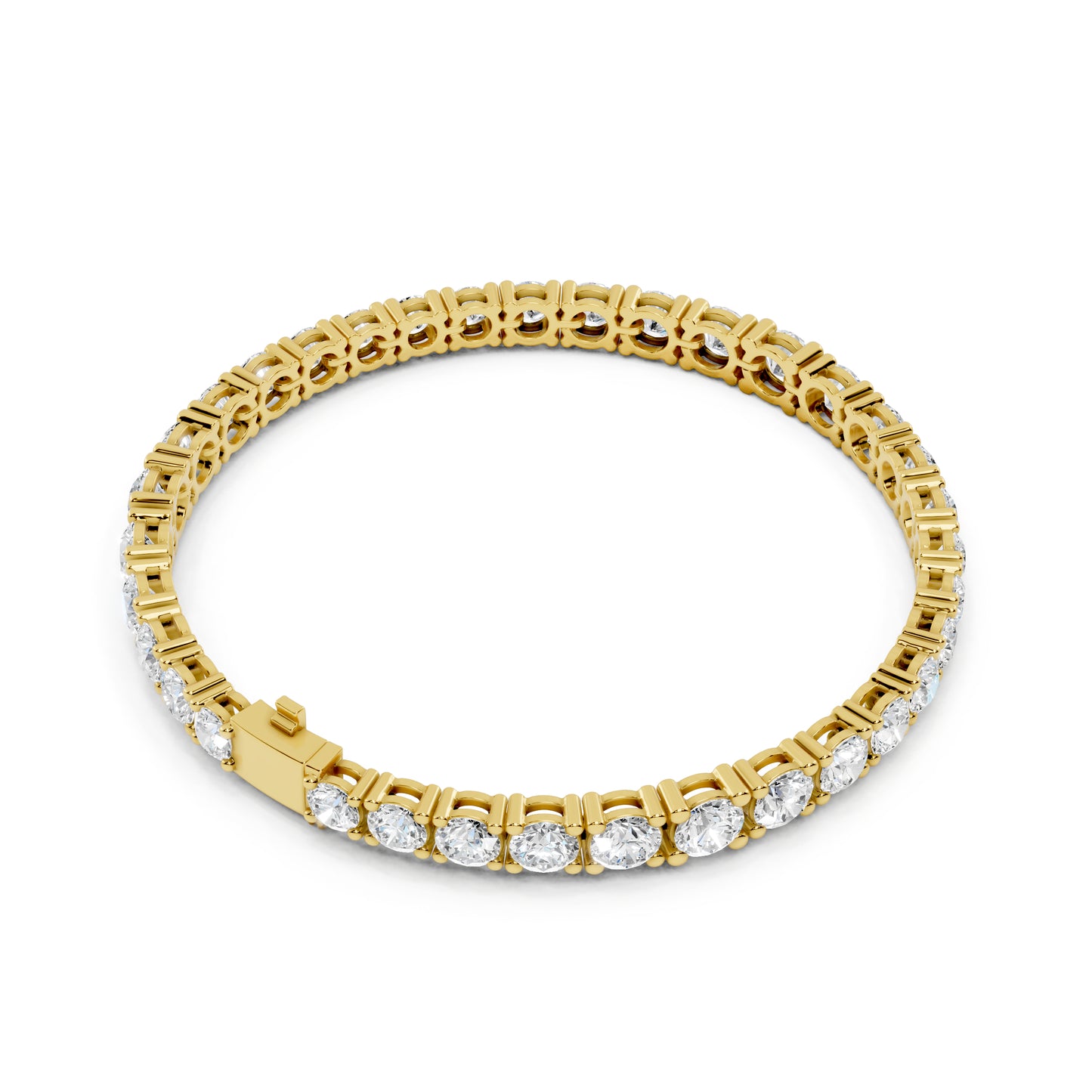 Round Lab-Grown Diamond Bracelet in 14K White Gold - Bridal Jewellery - Pure Carat