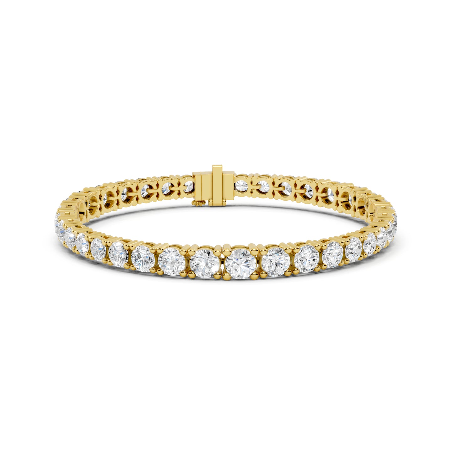 Round Lab-Grown Diamond Bracelet in 14K White Gold - Bridal Jewellery - Pure Carat