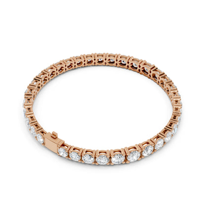 Round Lab-Grown Diamond Bracelet in 14K White Gold - Bridal Jewellery - Pure Carat