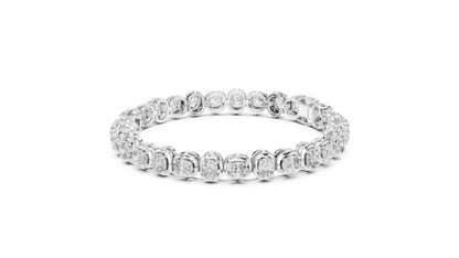 14K Yellow Gold Cushion Lab-Grown Diamond Bracelet for Women - Office Wear - Pure Carat