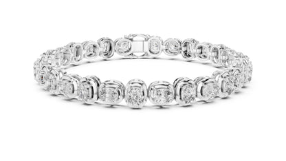 14K Yellow Gold Cushion Lab-Grown Diamond Bracelet for Women - Office Wear - Pure Carat